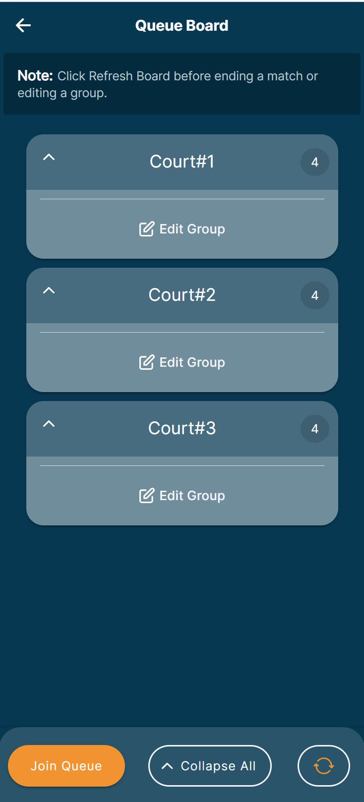 DoublesTeam Badminton Queueing  App